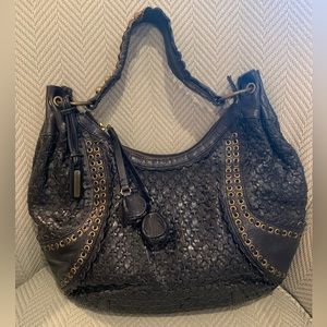 Vintage Isabella Fiore Black Leather Purse in good Preowned condition.